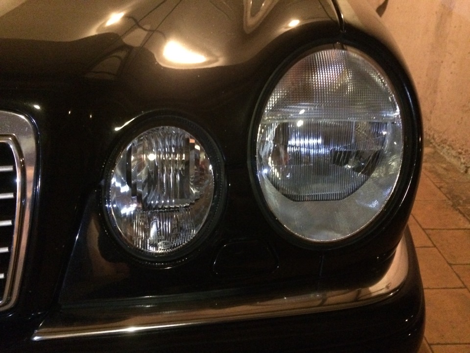 Замена стекол на фарах — Mercedes-Benz E 55 AMG (W210), 5,5 л, 1998 ...