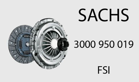 3000950019 Сцепление, комплект для AUDI, SEAT, SKODA, VW SACHS ...