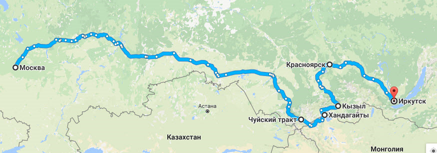 Красноярск дорога на машине