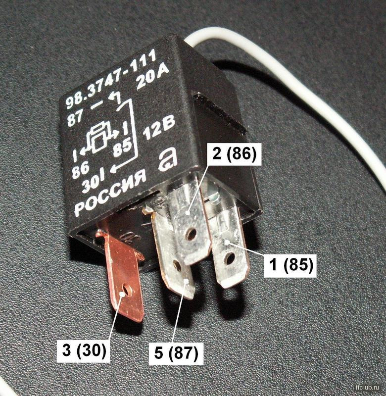 Реле 1119 3747210 10 схема подключения