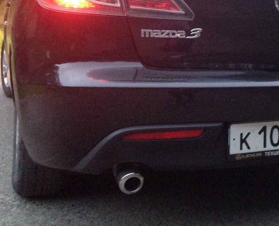 Насадка на глушитель — Mazda 3 (2G) BL, 1,6 л, 2011 года | стайлинг ...