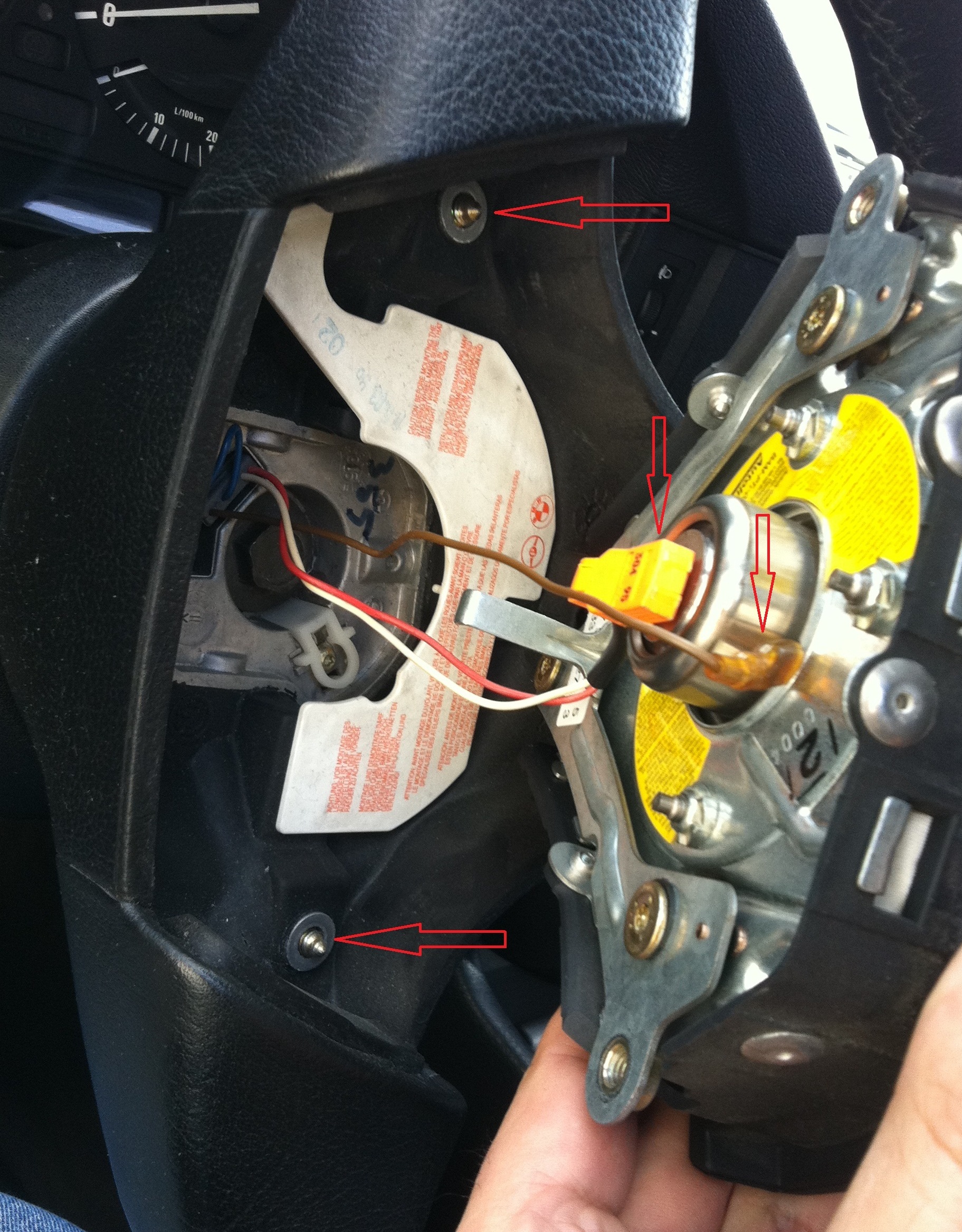 Рулевое колесо m-technic с НПБ — BMW 5 series (E34), 2,5 л, 1996 года ...