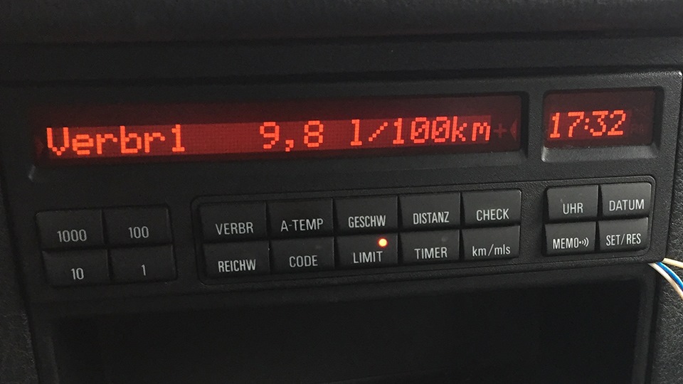 полный бк. калибровка показателя расхода топлива — BMW 3 series (E36 ...