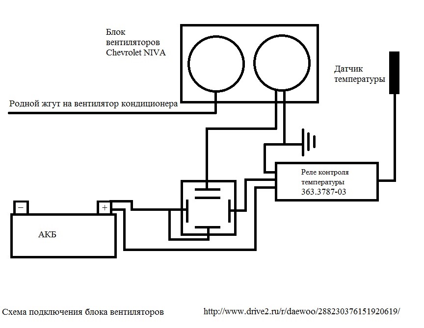 Схема вентилятора охлаждения ваз 2107