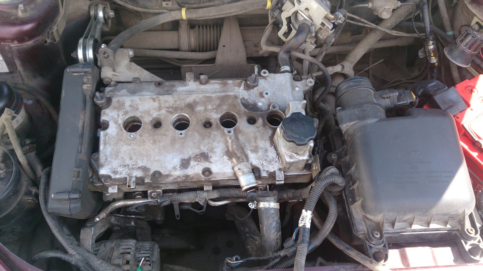 #22.Масло в гофре воздушного фильтра. Борьба — Lada 21124, 1,6 л, 2007 ...