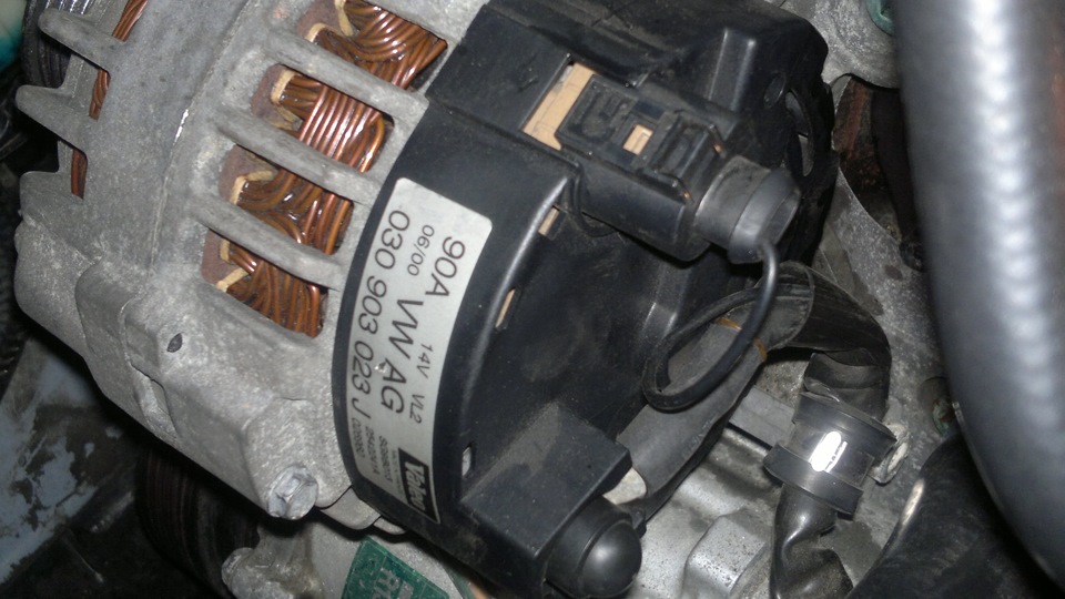 замена вспомогательного ремня и ТО генератора — Volkswagen Golf Mk4, 2 ...