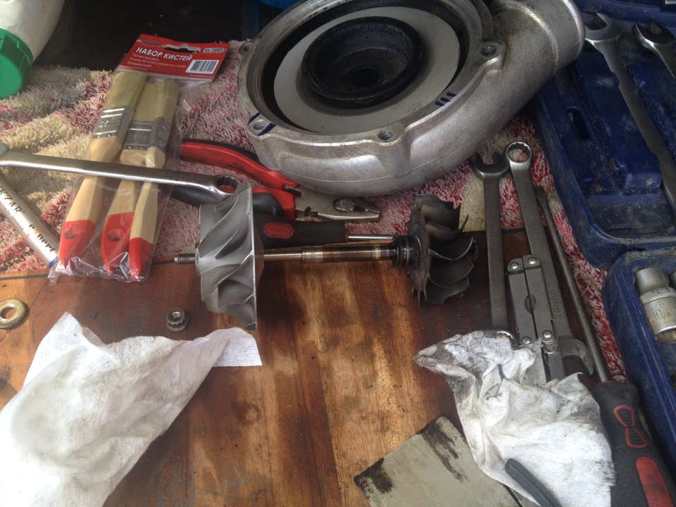 Переборка турбины GT35R. — Nissan Skyline (R33 Series 2), 2,5 л, 1998 ...