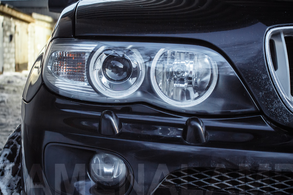 BMW X5 (E53) замена штатных линз на биксеноновые 3.0 дюйма — ZAMENALAMP ...