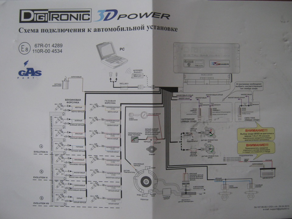 Схема подключения гбо диджитроник 3d power