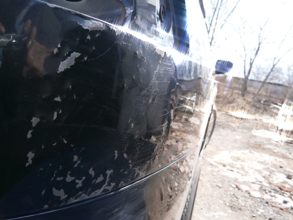 Перерихтовка и подготовка Паджеро спорт к покраске крыла бампера и арки ...