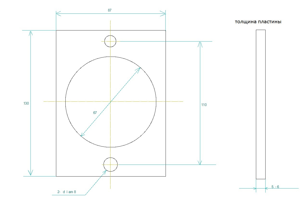 Пластина чертеж с отверстиями - 80 фото