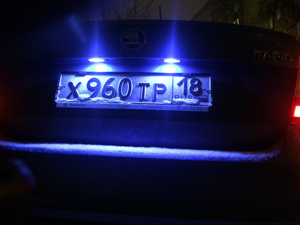 Светодиодные лампы H8 в ПТФ Шкода Рапид — Skoda Rapid (1G), 1,4 л, 2015 ...