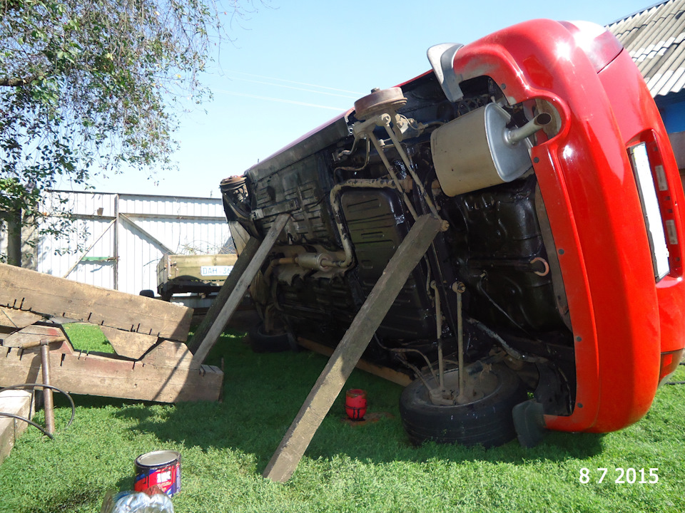 Обработка днища мастикой — Daewoo Nubira I, 1,6 л, 1998 года | своими ...