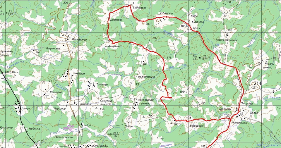 Карта заброшенных деревень рязанской области