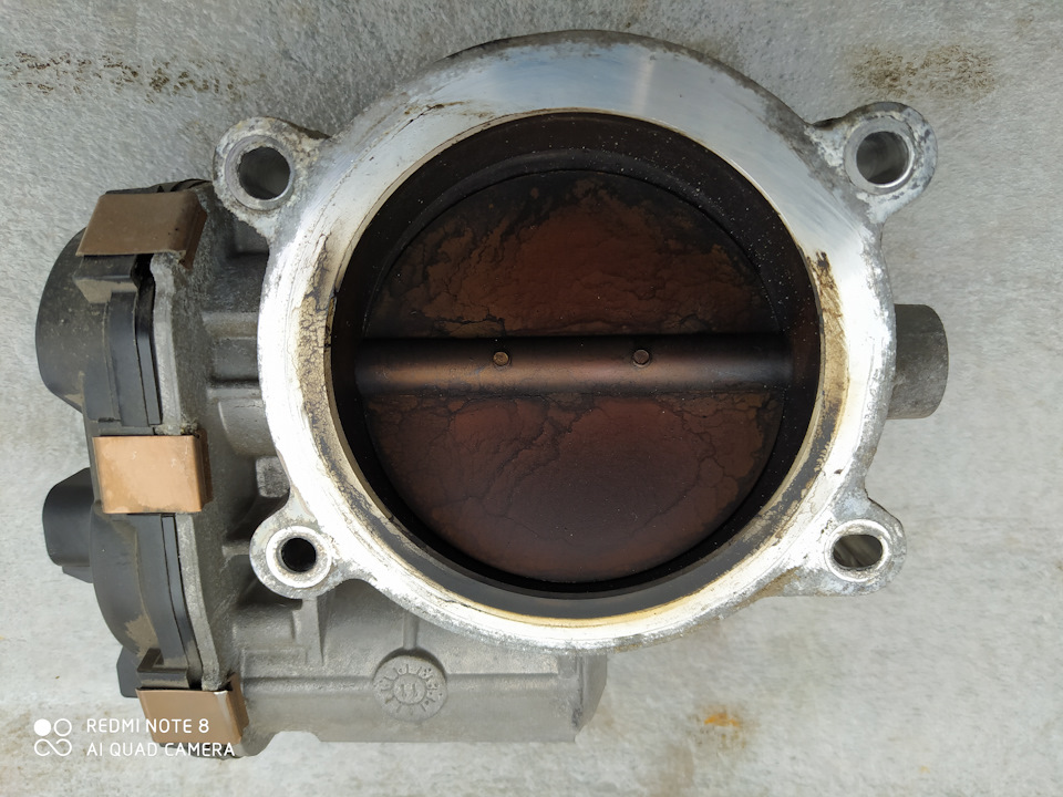 Промывка дроссельной заслонки + сброс адаптаций Escalade 2010 ...