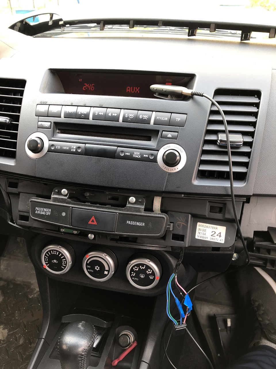 3.AUX к штатной магнитоле — Mitsubishi Lancer X, 2 л, 2007 года | автозвук  | DRIVE2