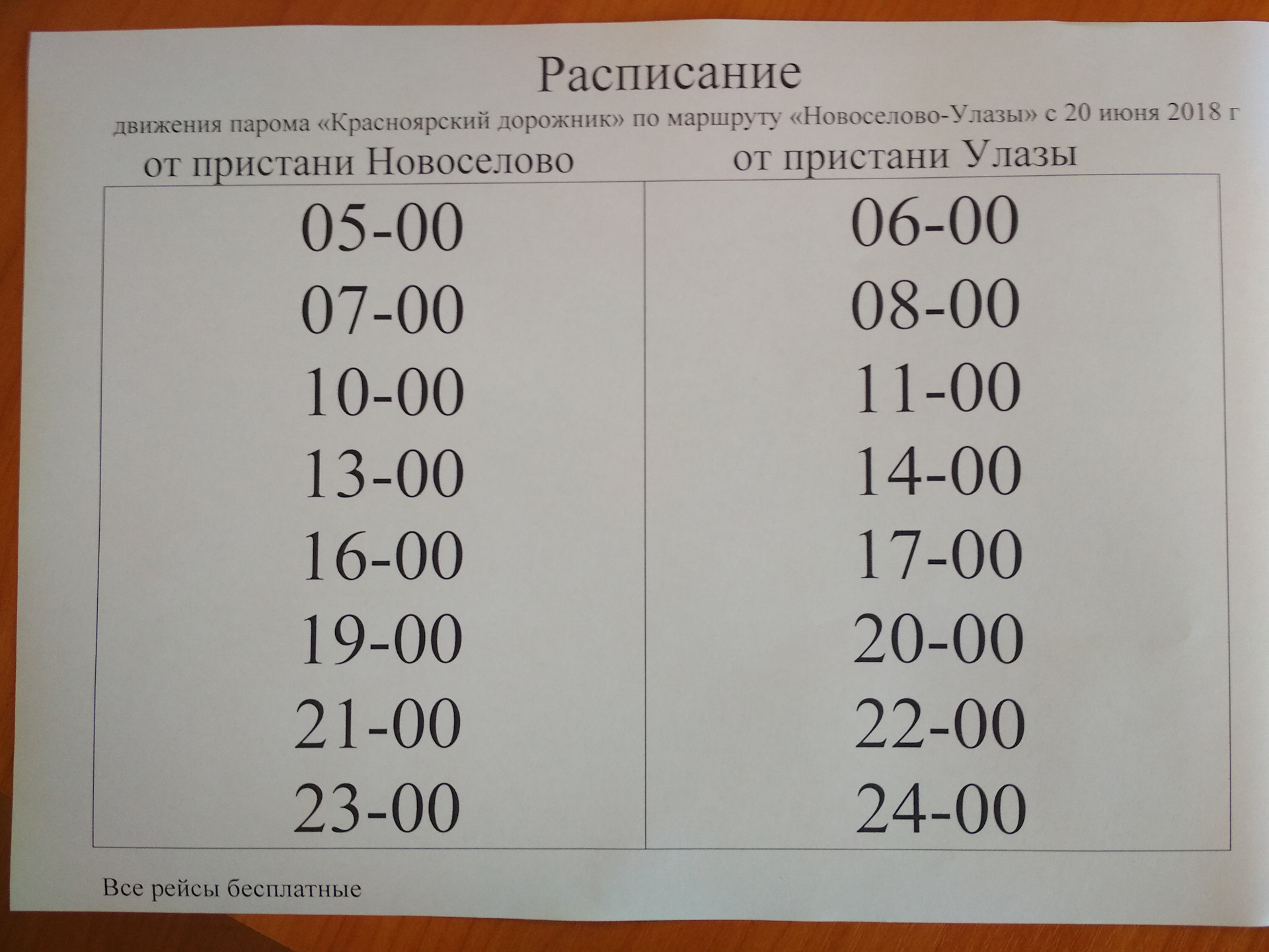 Расписание пгт