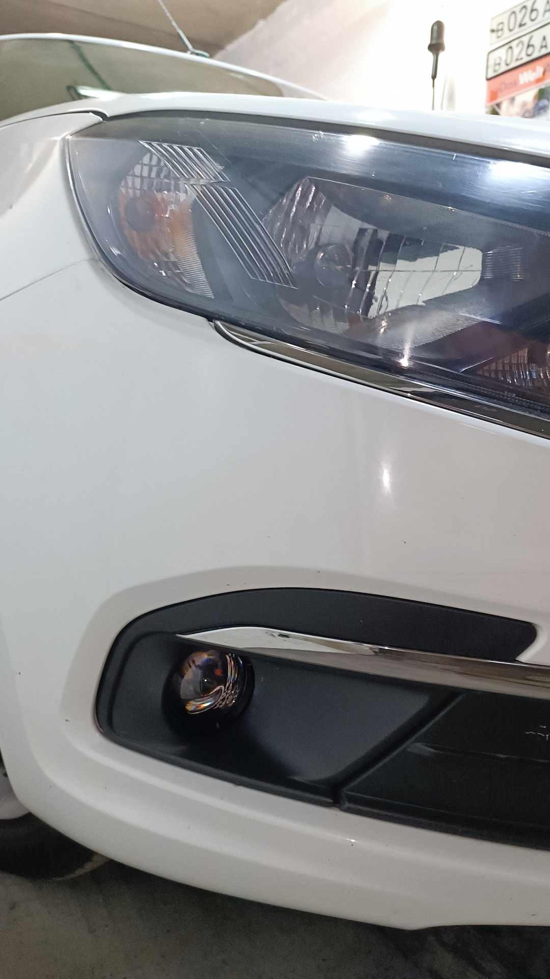 Led линзы птф — Lada Гранта (2G) FL, 1,6 л, 2018 года | тюнинг | DRIVE2
