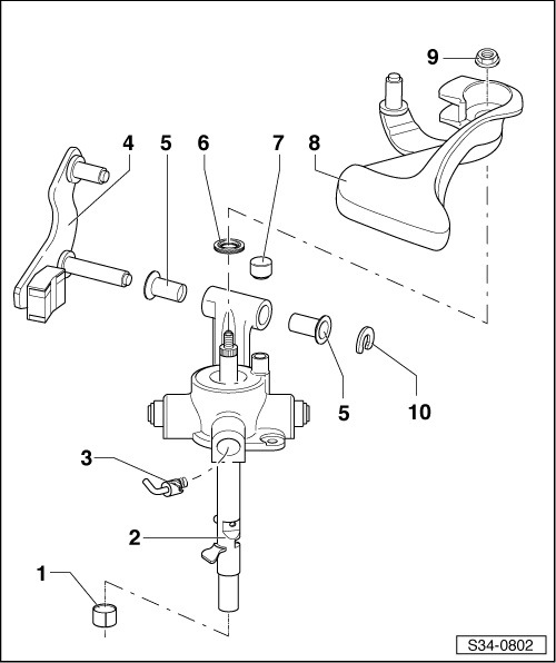Схема рычага переключения передач шкода октавия тур