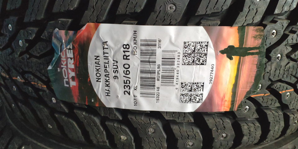 Шины Nokian Tyres Hakkapeliitta 9 SUV 235/60 R18 107T зимняя — KIA ...