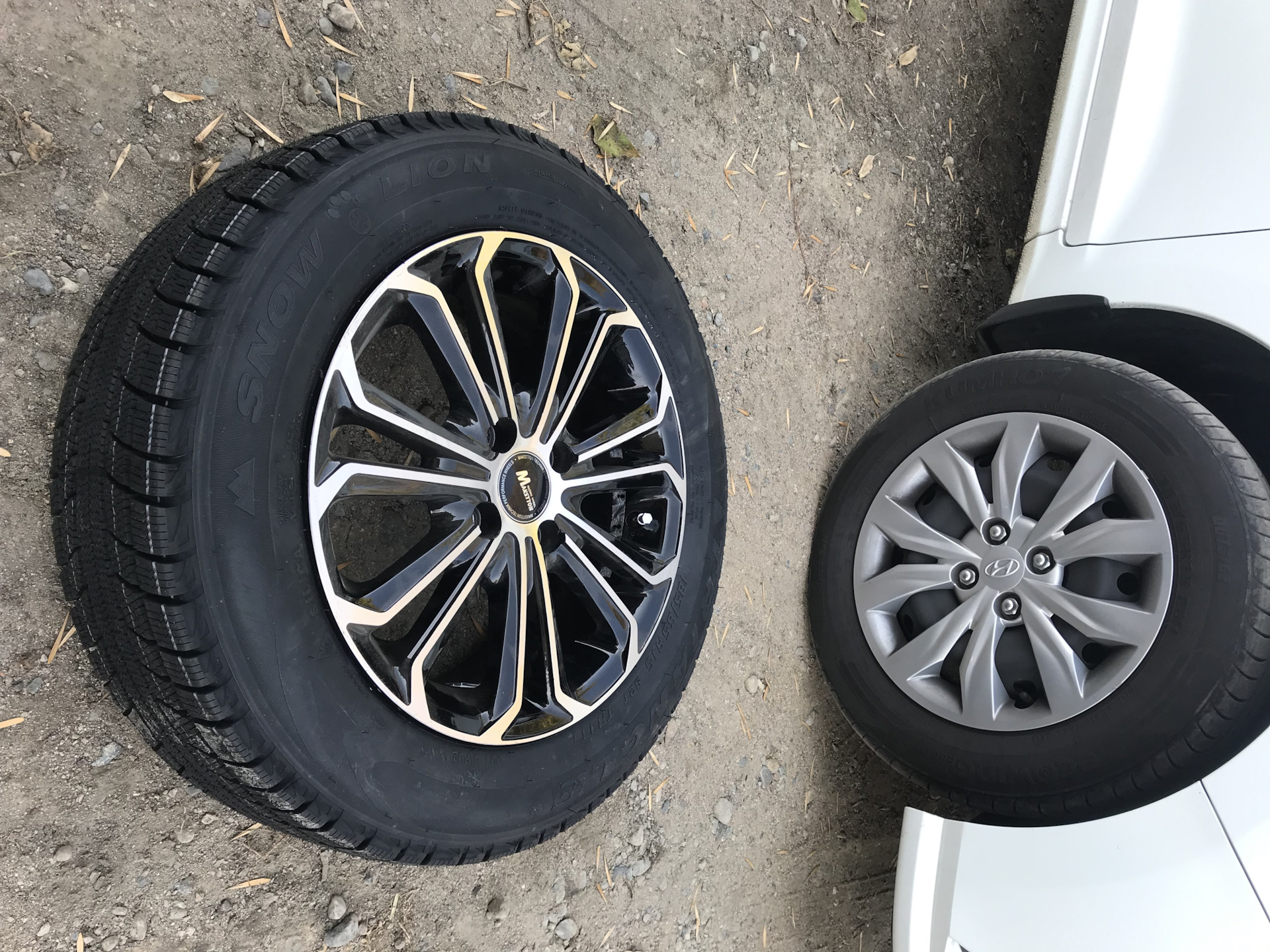 Замена на зимние шины — Hyundai Accent (4G), 1,6 л., 2014 года | шины ...