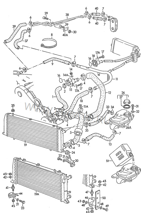 Промывка системы охлаждения с заменой термостата и расширительного ...