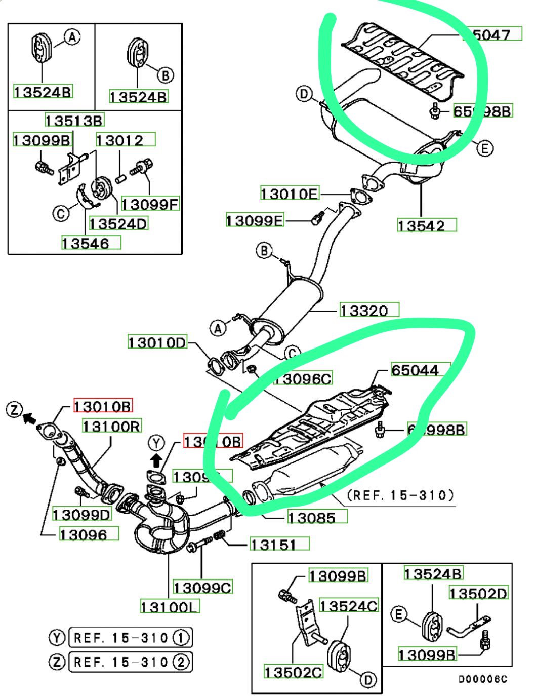 Защитный кожух — Mitsubishi Pajero (3G), 3,5 л, 2001 года | запчасти ...