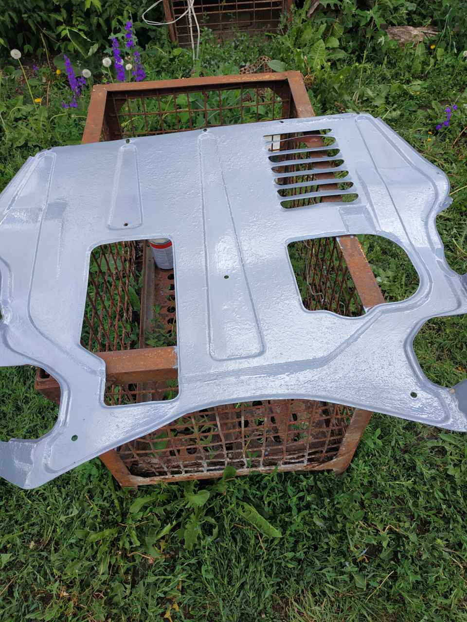 Покраска защиты двигателя, Грунт-эмаль 3 в 1, по ржавчине. — Lada 21114 ...