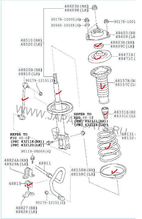 9017912151 Гайка стойки стабилизатора TOYOTA LEXUS | Запчасти на DRIVE2