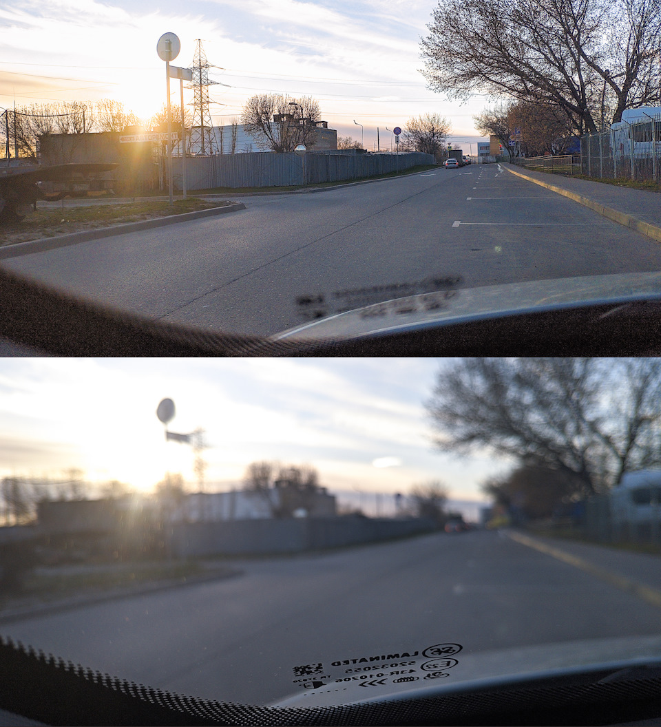 Бонусом — красивый закат. Через наконец-то прозрачное стекло.