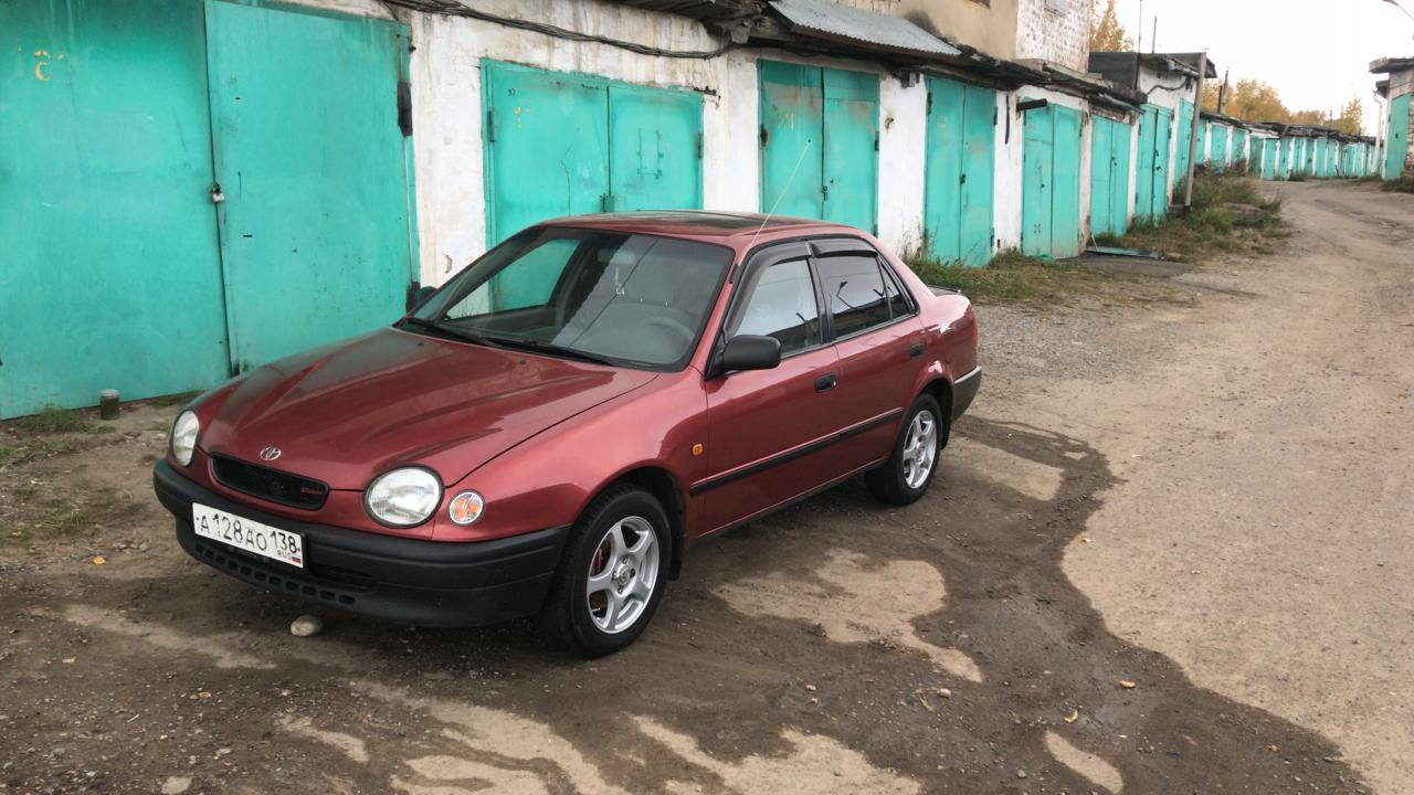 Toyota Corolla (110) 1.3 бензиновый 1997 | Кораллово-красная Тайка на DRIVE2