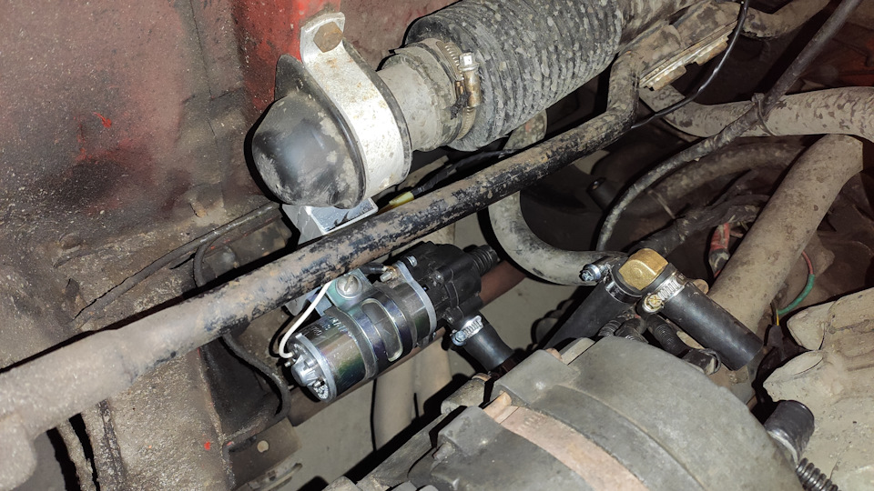 Установка электропомпы на радиатор печки. — Opel Kadett E, 1,3 л, 1986 ...