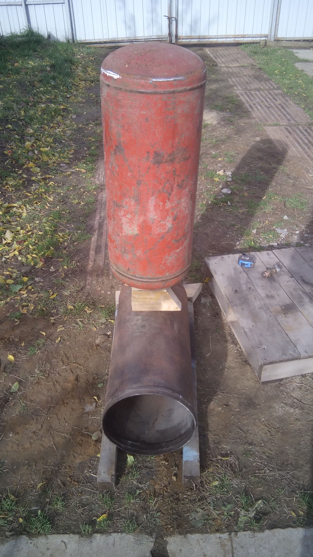 Печь для казана из газового баллона 27