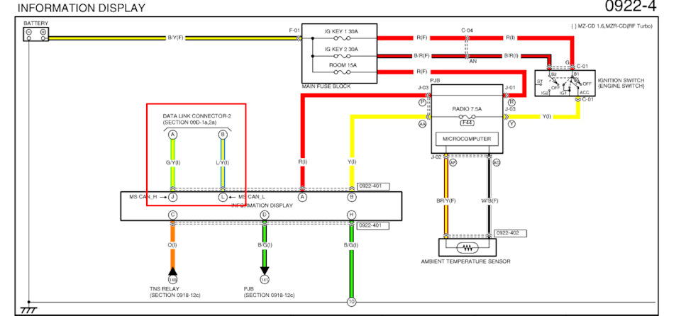 Парктроники в штатный дисплей — Mazda 3 (1G) BK, 2 л, 2008 года ...