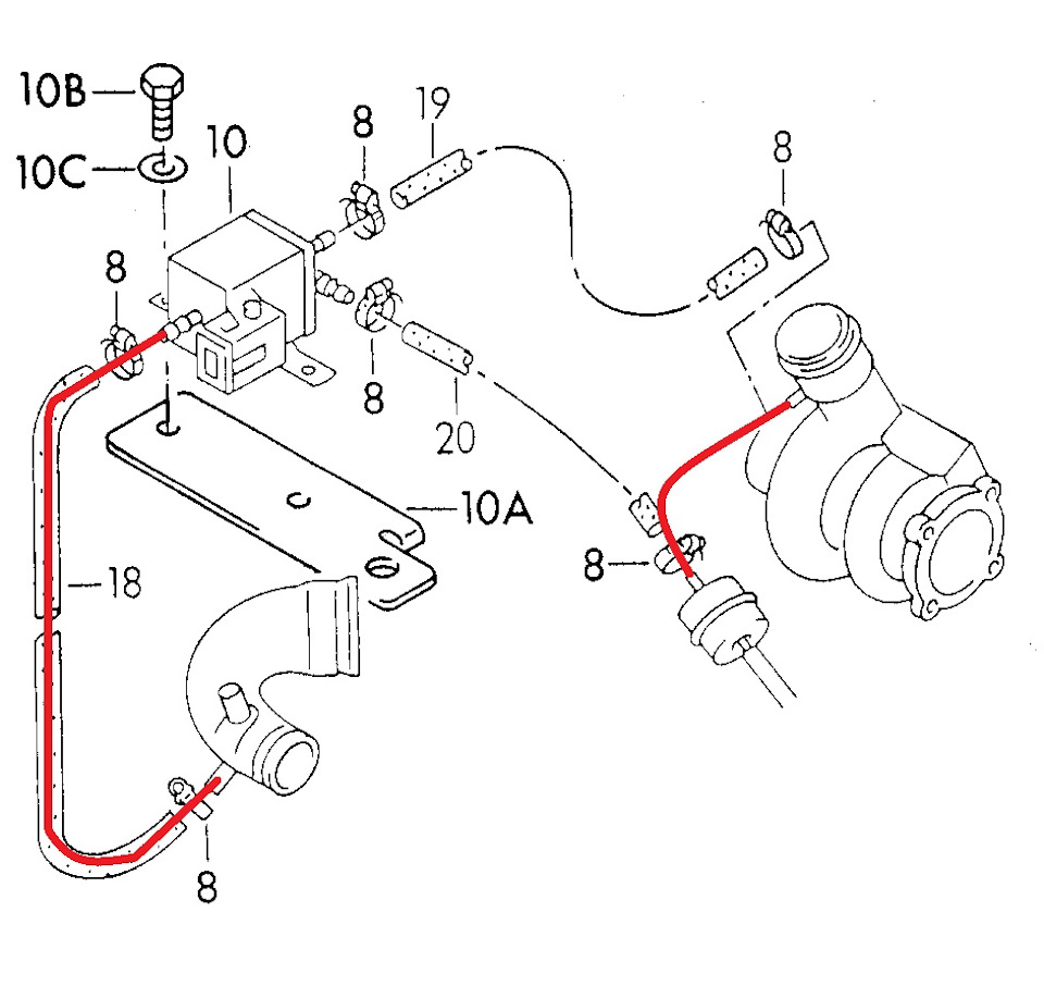Passat b5 насос форсунка подключение вакуума турбины