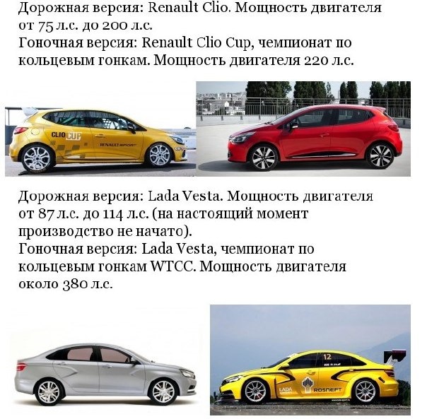 Дорожная версия и гоночная версия машин. — DRIVE2
