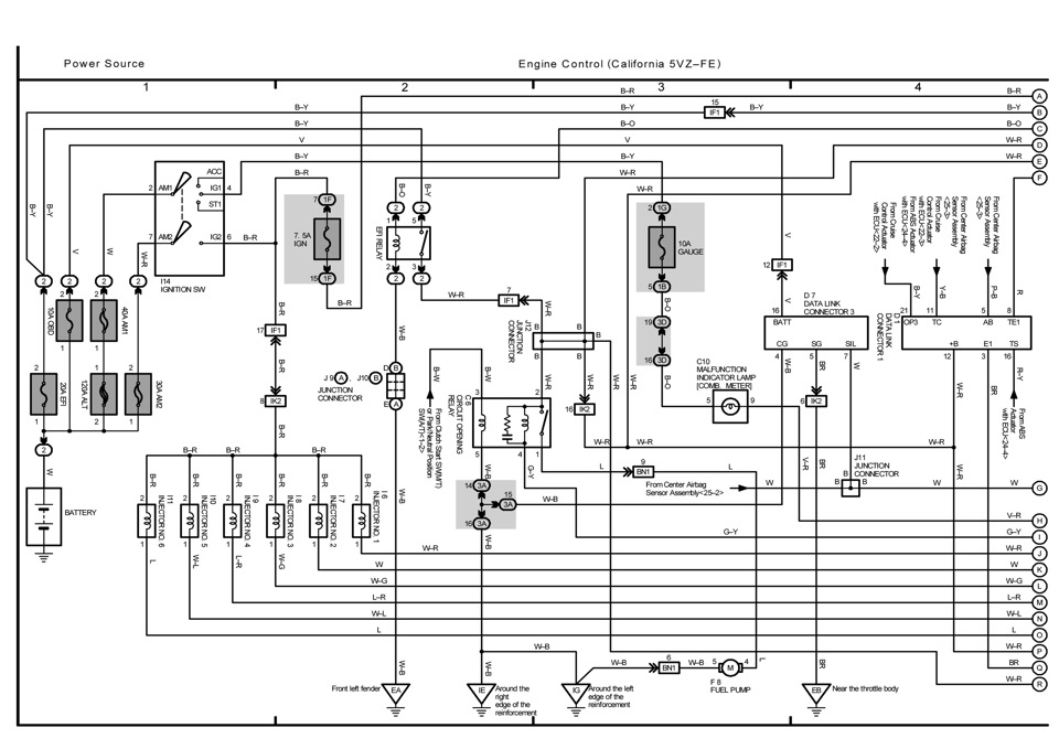 5vz fe схема подключения