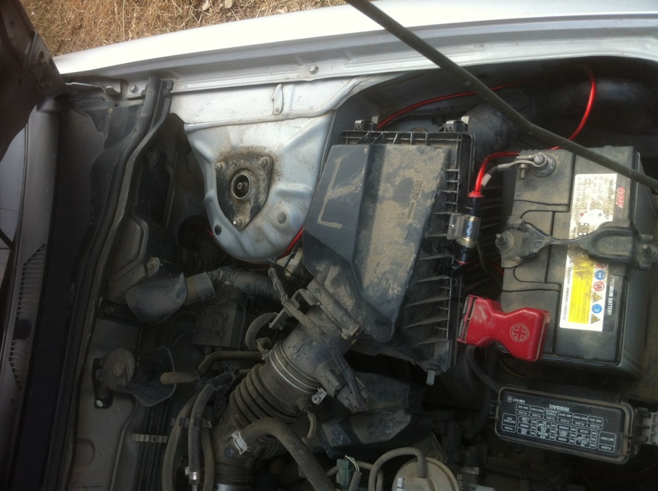 провода на буфер и колонки — Nissan Sunny (B15), 1,5 л, 2001 года ...