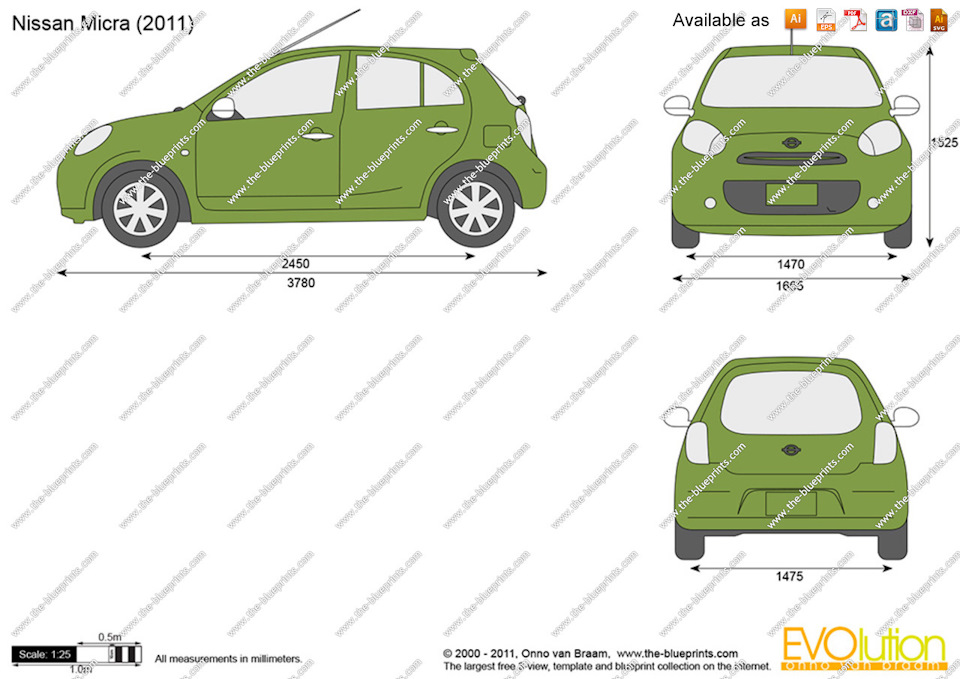 Nissan note чертеж