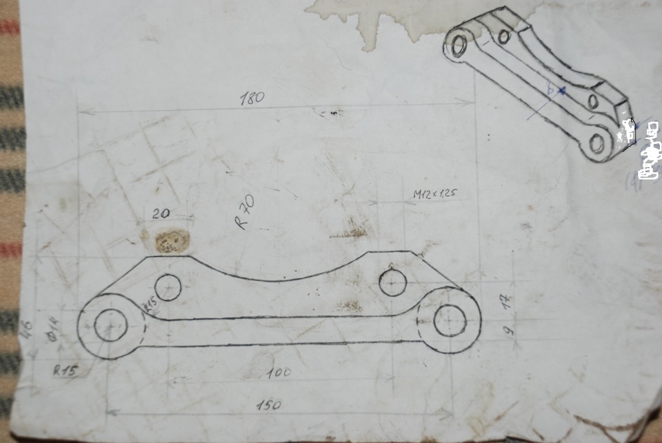 Чертеж суппорта brembo