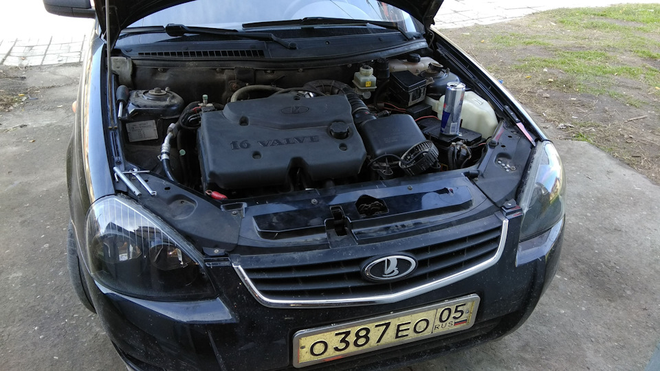 Маска фар в чёрный цвет — Lada Приора седан, 1,6 л, 2012 года ...