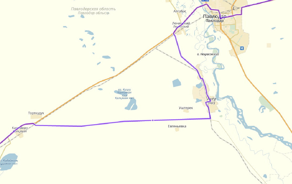 Карта павлодарской области со спутника