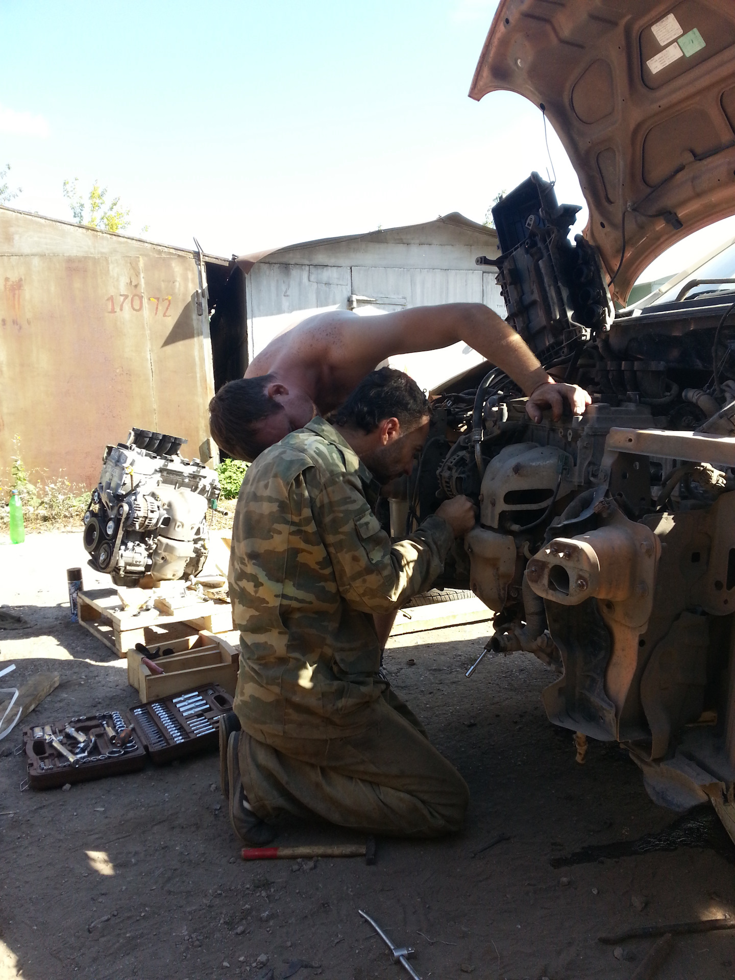 Замена движка. — Nissan March (K12), 1,2 л, 2003 года | своими руками ...