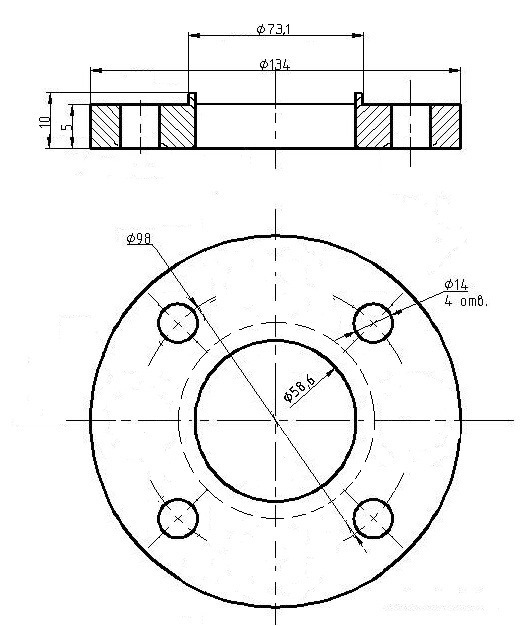 Проставки -2 – Калина, Гранта, Приора, ВАЗ 2110-2112, 2108-21099, 2113-2115; Datsun