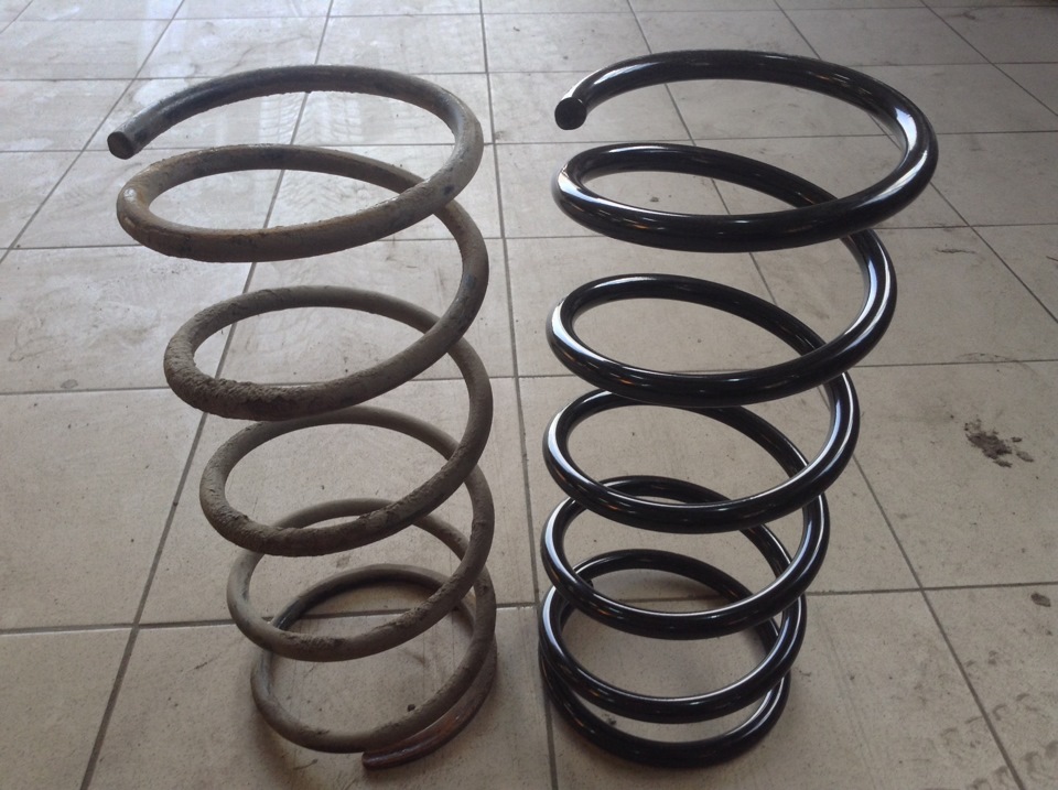 Замена задних пружин и установка 25мм проставок под передние шаровые ...