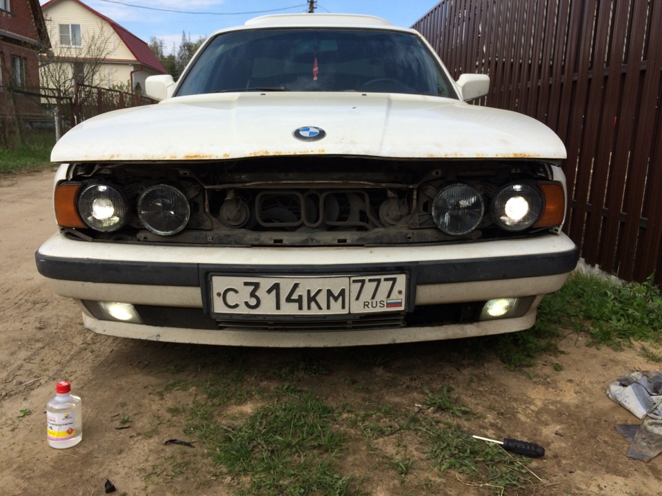 Hella black своими руками — BMW 5 series (E34), 2,5 л, 1991 года ...
