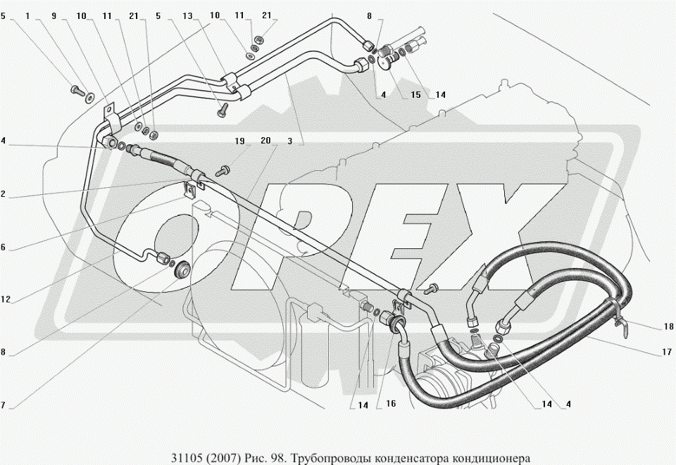 Газ 31105 кондиционер схема