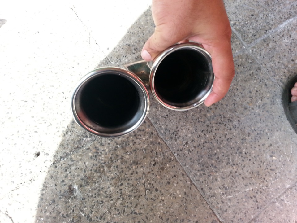 Установка двойного выхлопа — Volkswagen Passat B6, 1,8 л, 2008 года ...