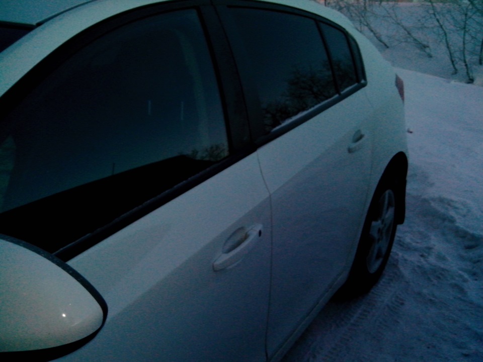 Белые ручки в цвет авто. — Chevrolet Cruze Hatchback, 1,6 л, 2012 года ...