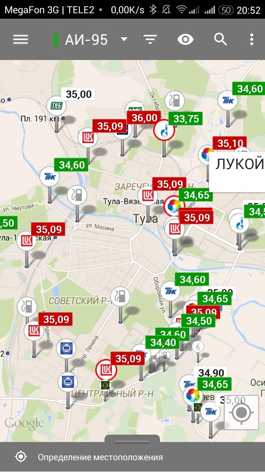 Е100 карта заправок в россии на карте